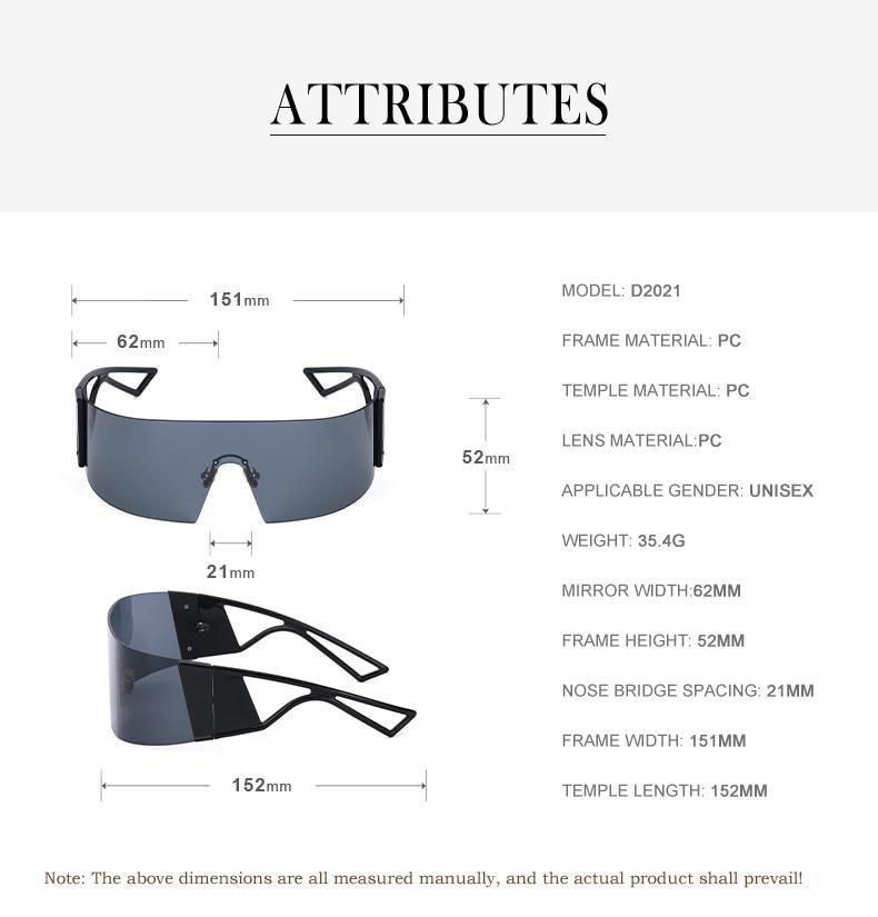 Rimless Rectangle Sports Sunglasses – UV400 Polarized