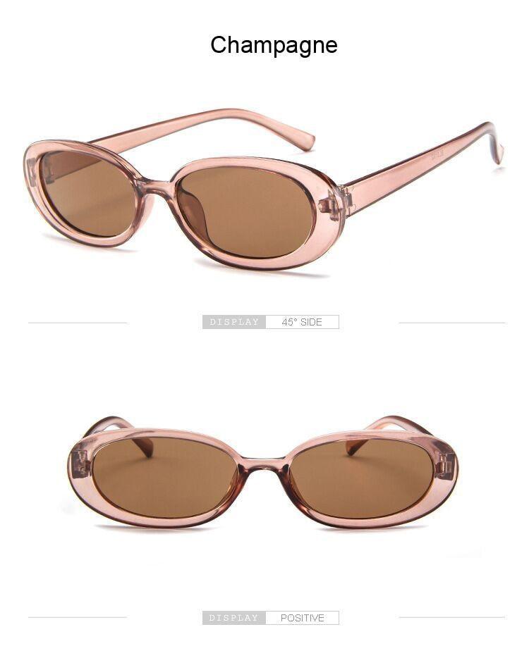 90s Tiny Oval Polarized Sunglasses – Small Vintage Frame Women's