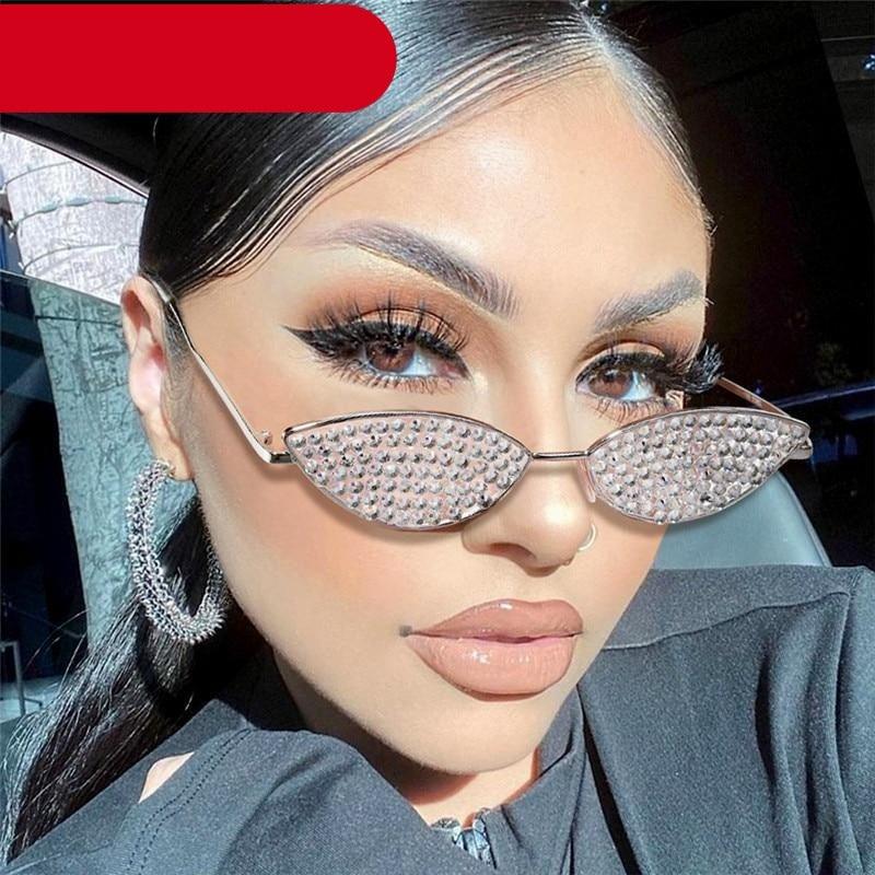 Rhinestone Cat Eye Sunglasses for Women – Luxury UV400