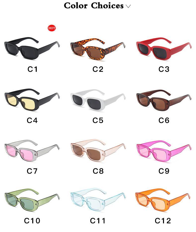 Narrow Rectangle Sunglasses for Women – Retro Luxury