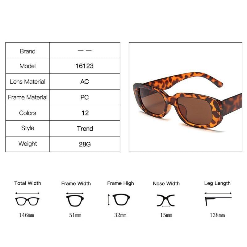 Narrow Rectangle Sunglasses for Women – Retro Luxury