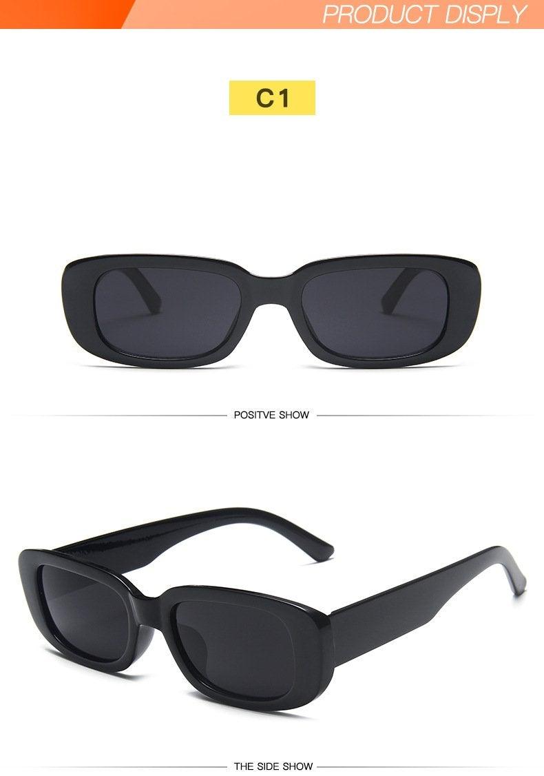 Narrow Rectangle Sunglasses for Women – Retro Luxury