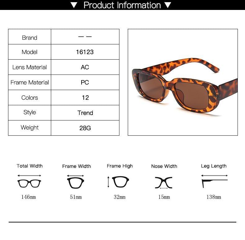 Narrow Rectangle Sunglasses for Women – Retro Luxury