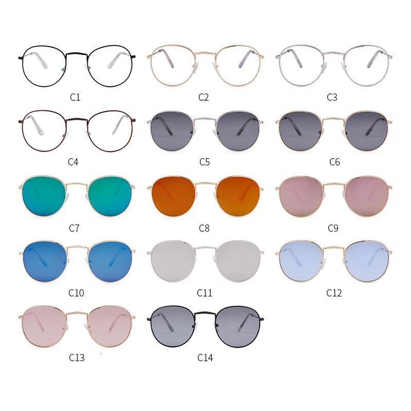 Round Vintage Sunglasses Unisex – Metal Frame UV400