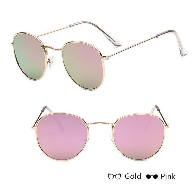 Round Vintage Sunglasses Unisex – Metal Frame UV400