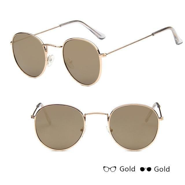 Round Vintage Sunglasses Unisex – Metal Frame UV400
