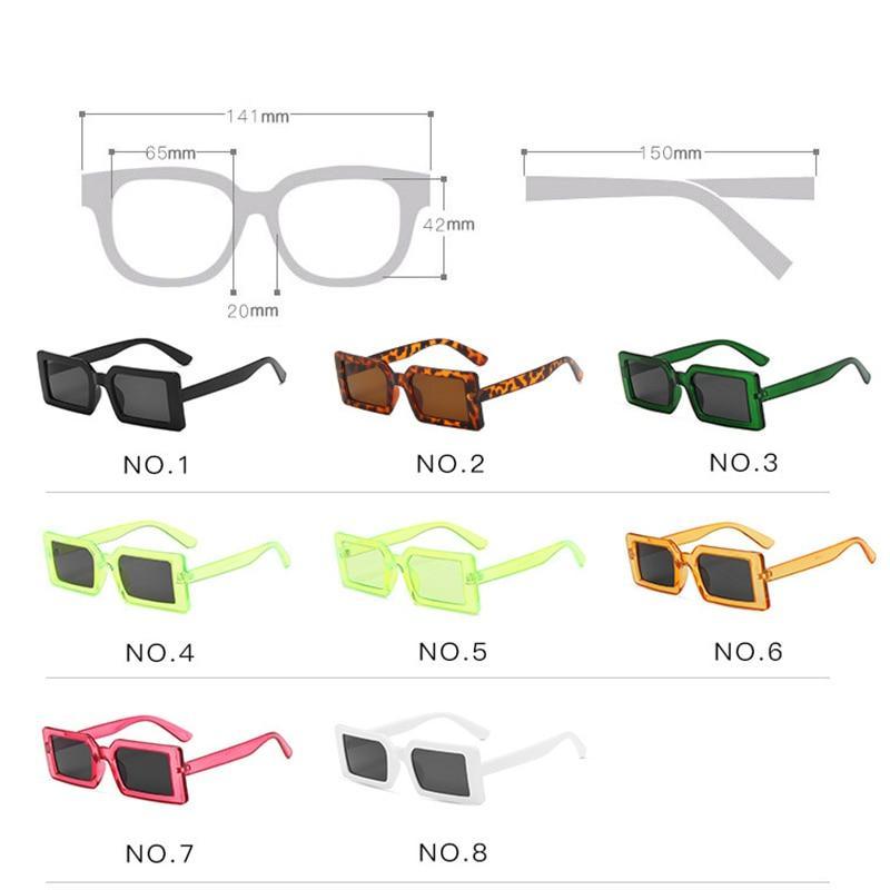 Vintage Brown Rectangle Sunglasses – Retro Colorful Women's Eyewear