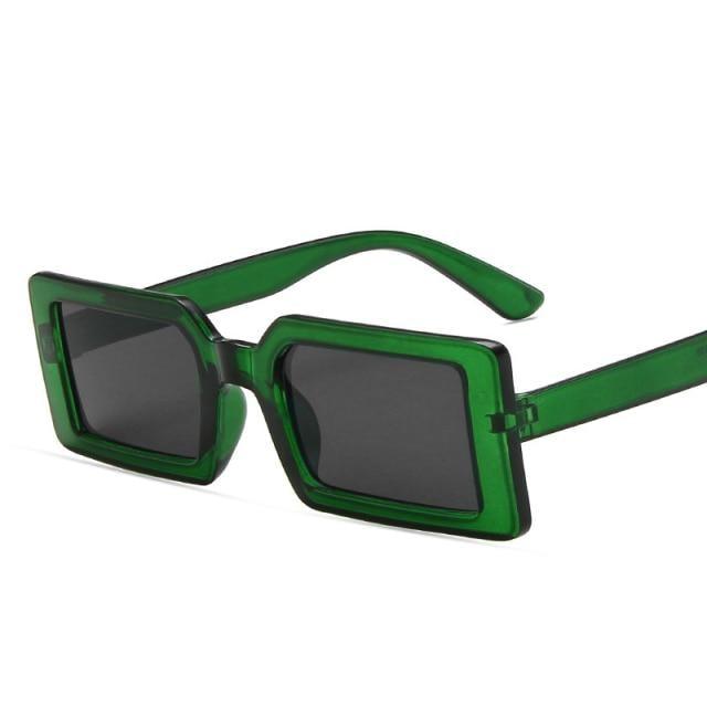 Vintage Brown Rectangle Sunglasses – Retro Colorful Women's Eyewear