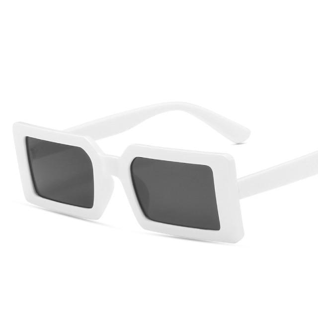 Vintage Brown Rectangle Sunglasses – Retro Colorful Women's Eyewear