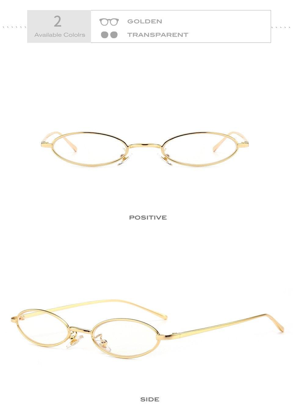 Retro Oval Sunglasses for Women – Small Metal Frame