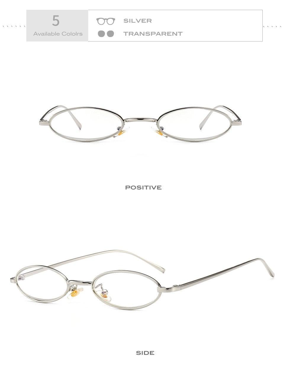 Retro Oval Sunglasses for Women – Small Metal Frame
