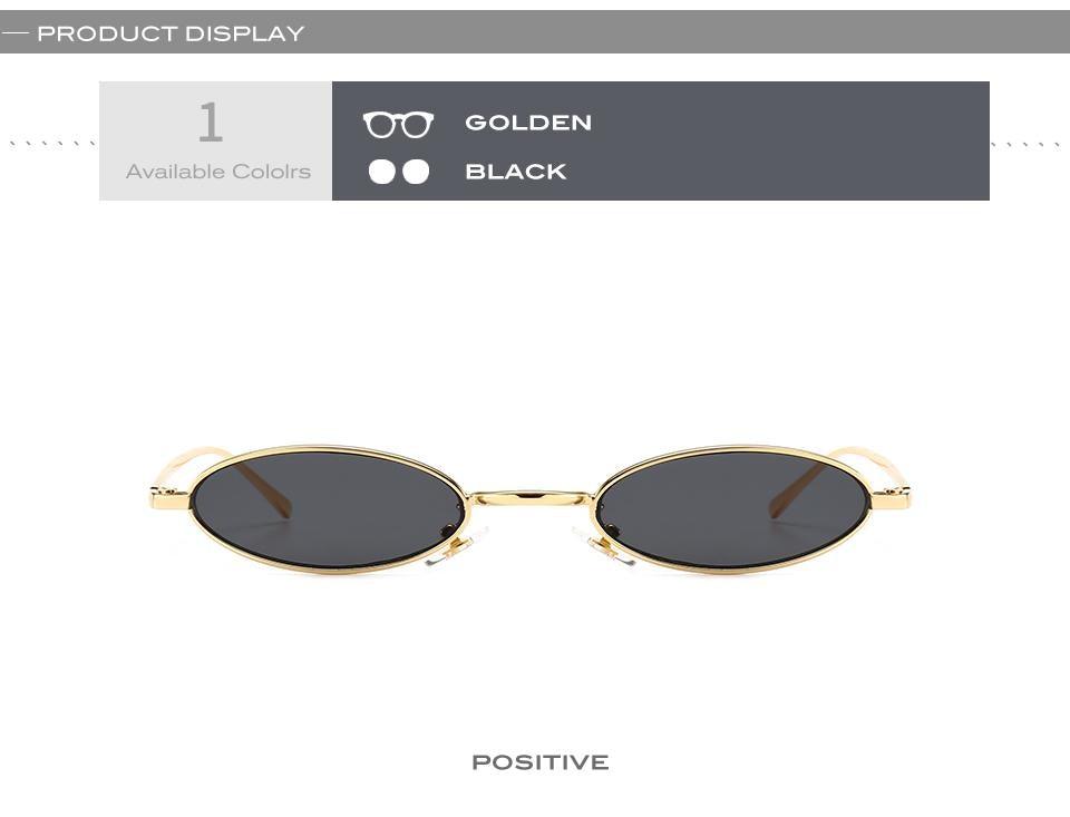 Retro Oval Sunglasses for Women – Small Metal Frame