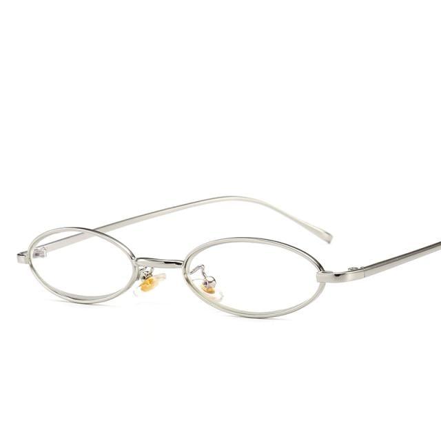 Retro Oval Sunglasses for Women – Small Metal Frame