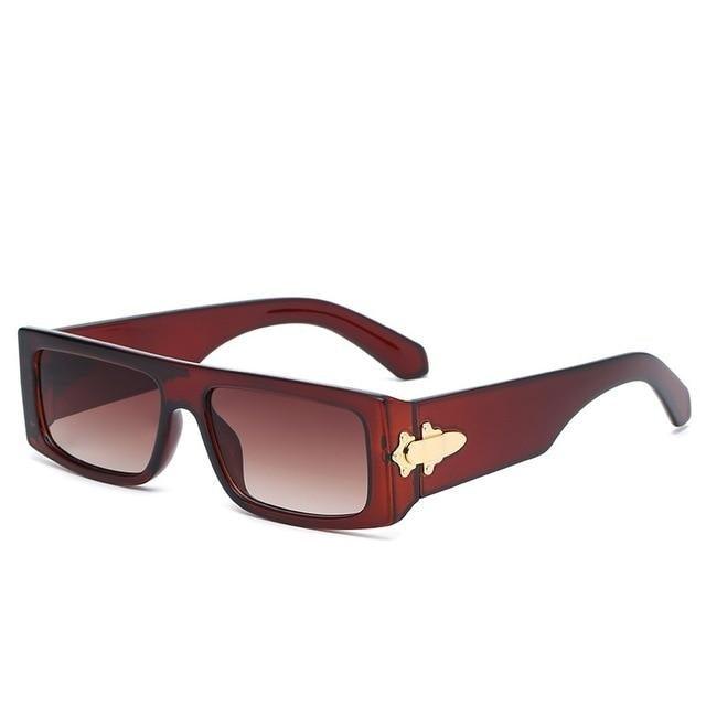 Rectangle Polarized Sunglasses Unisex – Vintage Square