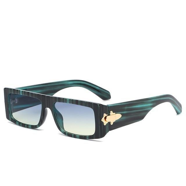 Rectangle Polarized Sunglasses Unisex – Vintage Square