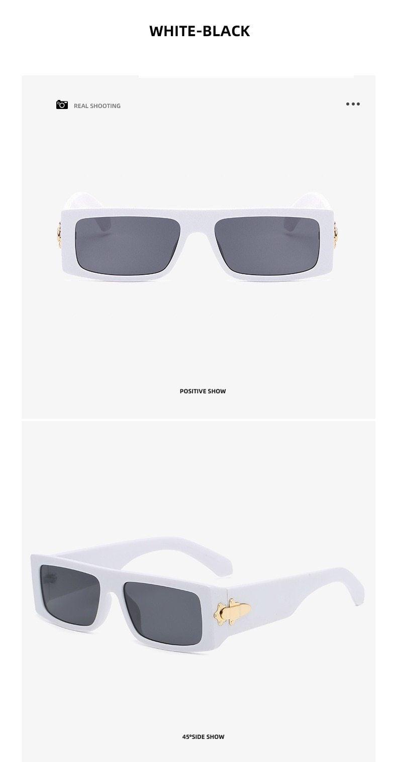 Rectangle Polarized Sunglasses Unisex – Vintage Square