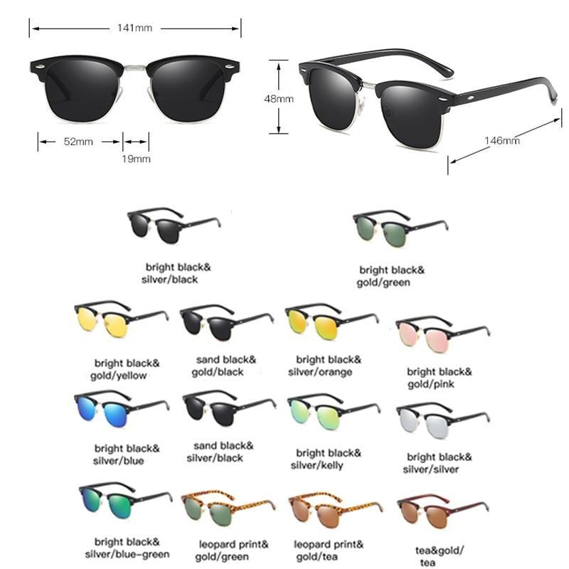 Vintage Polarized Square Sunglasses – Retro UV400 Men's & Women's