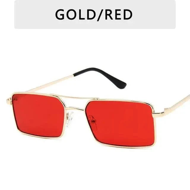 Vintage Metal Square UV400 Sunglasses for Women