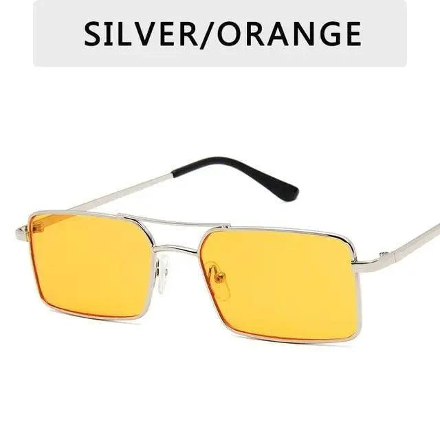 Vintage Metal Square UV400 Sunglasses for Women