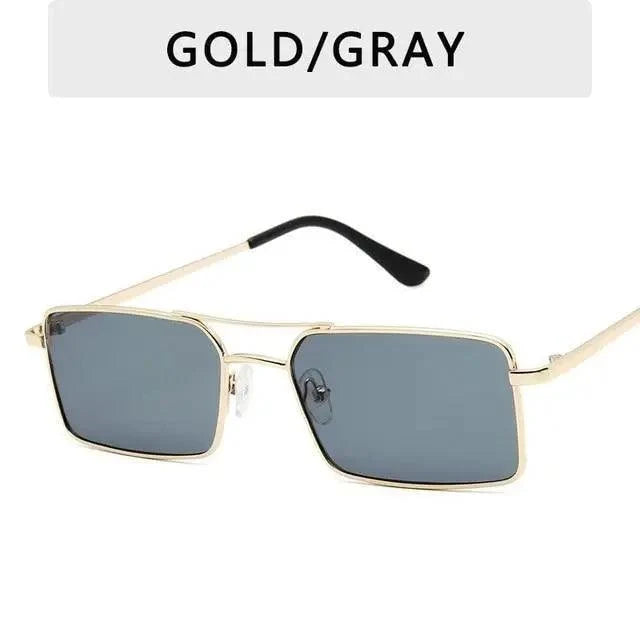 Vintage Metal Square UV400 Sunglasses for Women