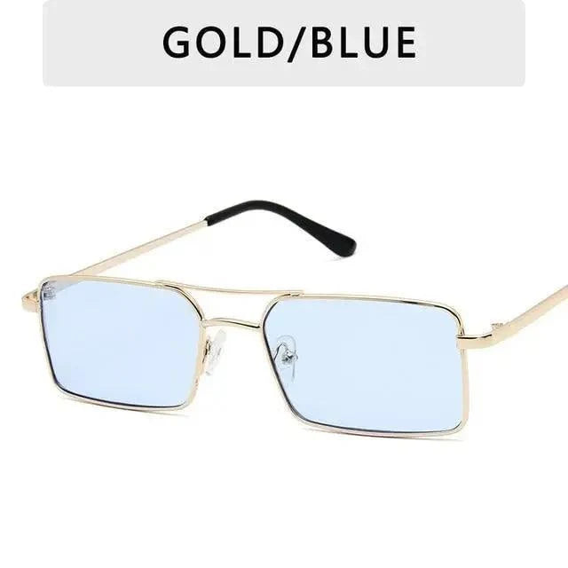 Vintage Metal Square UV400 Sunglasses for Women