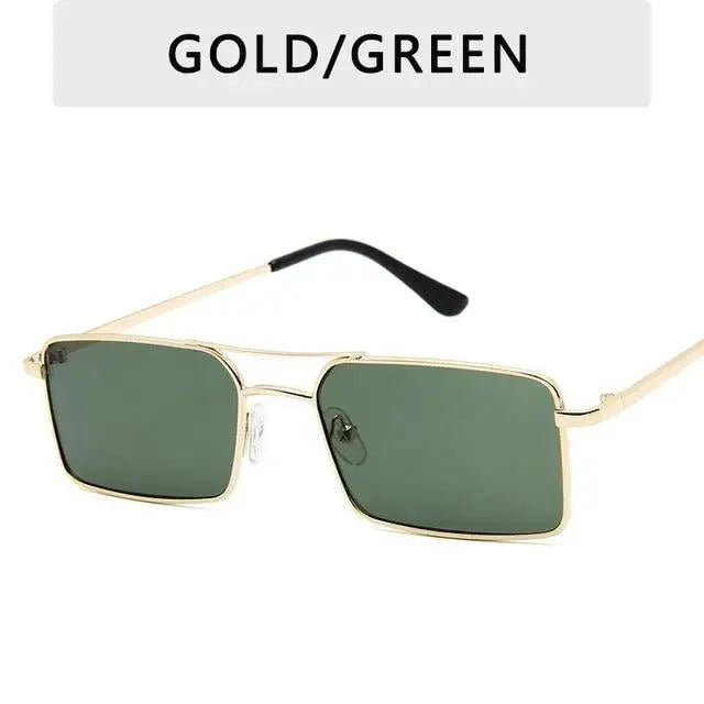 Vintage Metal Square UV400 Sunglasses for Women