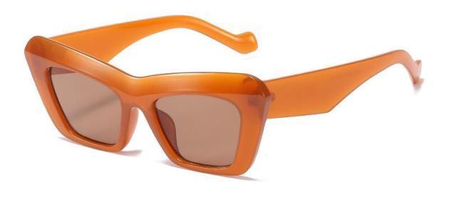 Vintage Blue Cat Eye Sunglasses – Oversized Square Frame Women's