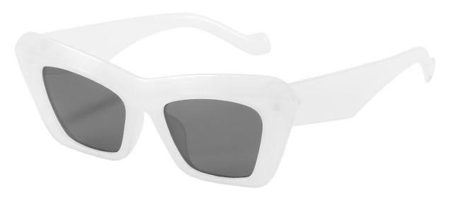 Vintage Blue Cat Eye Sunglasses – Oversized Square Frame Women's