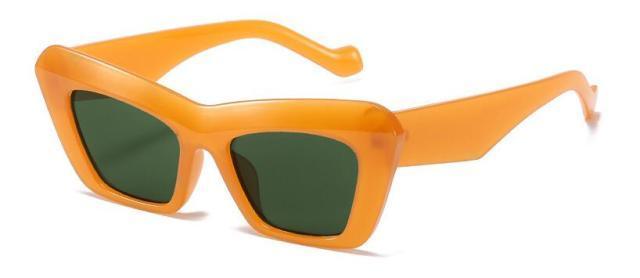 Vintage Blue Cat Eye Sunglasses – Oversized Square Frame Women's