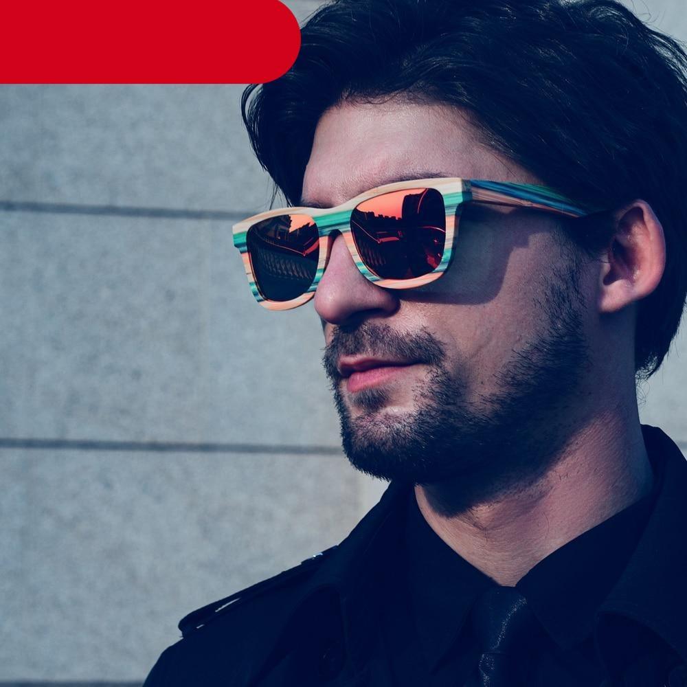 Vintage Wood Frame Polarized Sunglasses – Unisex Summer Style