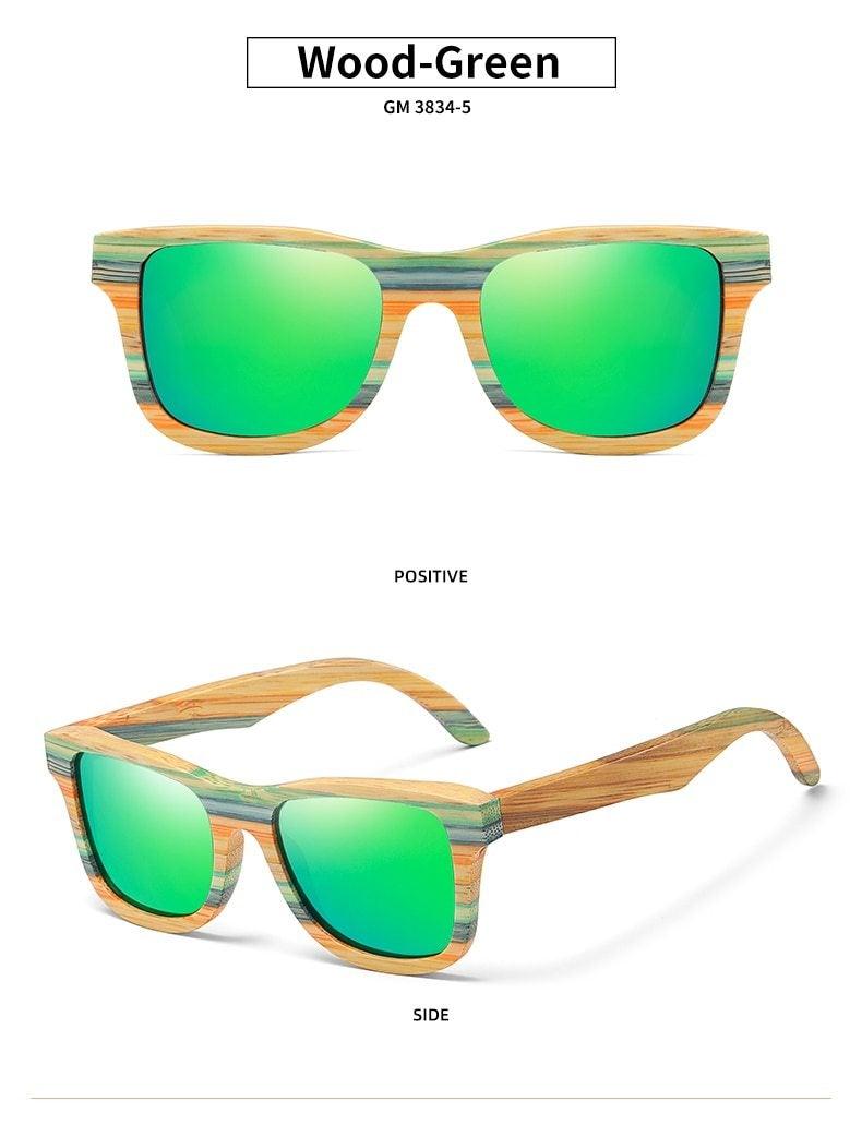 Vintage Wood Frame Polarized Sunglasses – Unisex Summer Style
