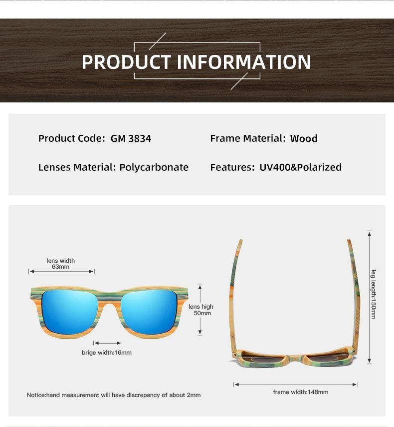 Vintage Wood Frame Polarized Sunglasses – Unisex Summer Style