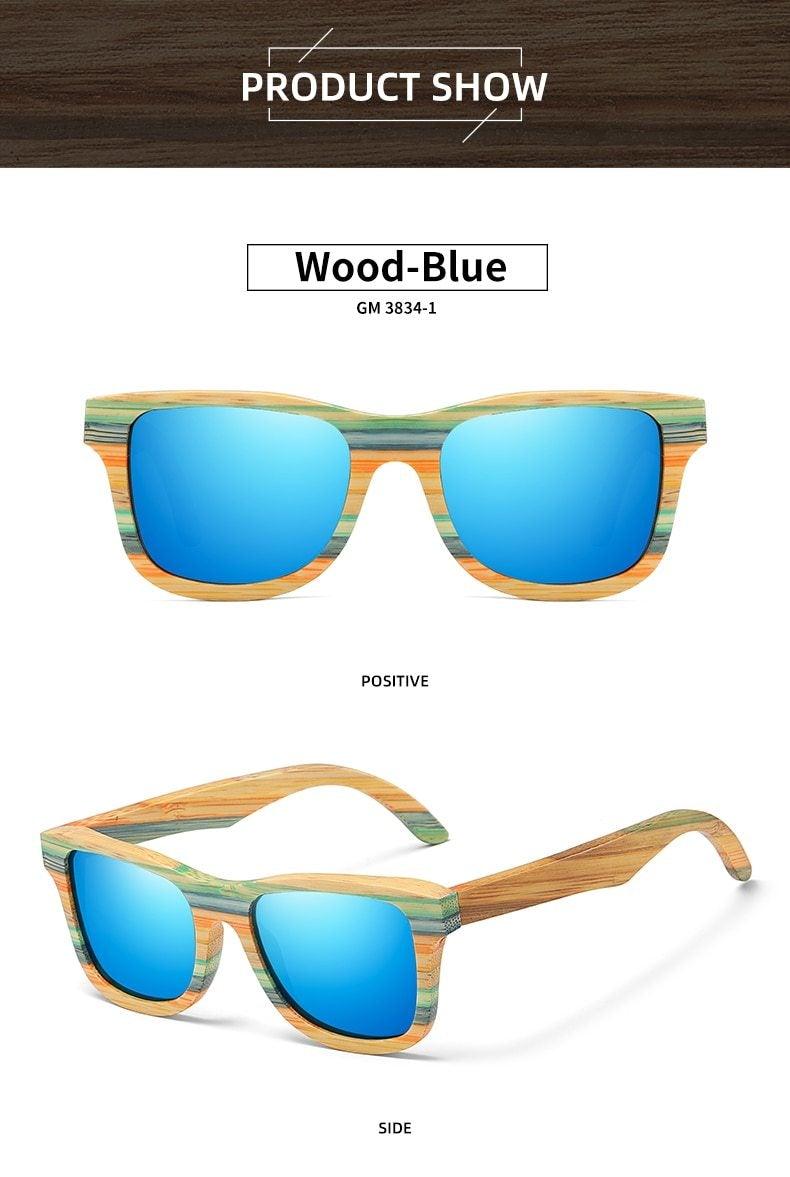 Vintage Wood Frame Polarized Sunglasses – Unisex Summer Style