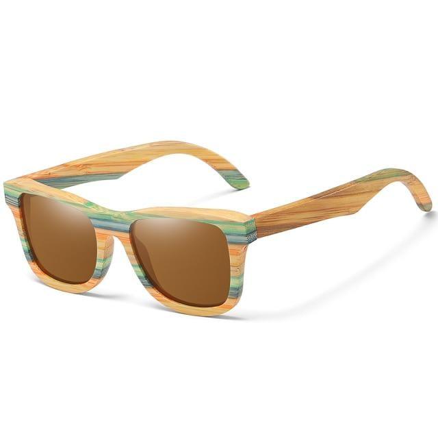 Vintage Wood Frame Polarized Sunglasses – Unisex Summer Style