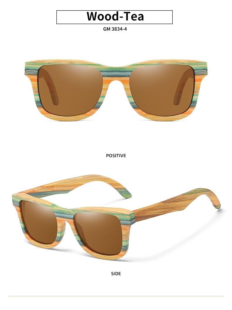 Vintage Wood Frame Polarized Sunglasses – Unisex Summer Style