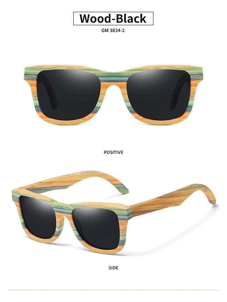 Vintage Wood Frame Polarized Sunglasses – Unisex Summer Style