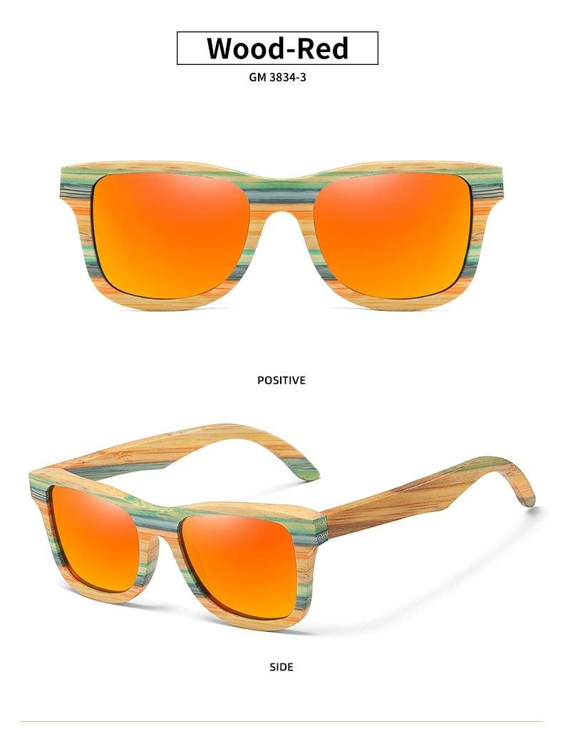 Vintage Wood Frame Polarized Sunglasses – Unisex Summer Style
