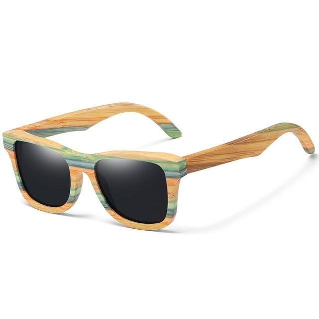 Vintage Wood Frame Polarized Sunglasses – Unisex Summer Style