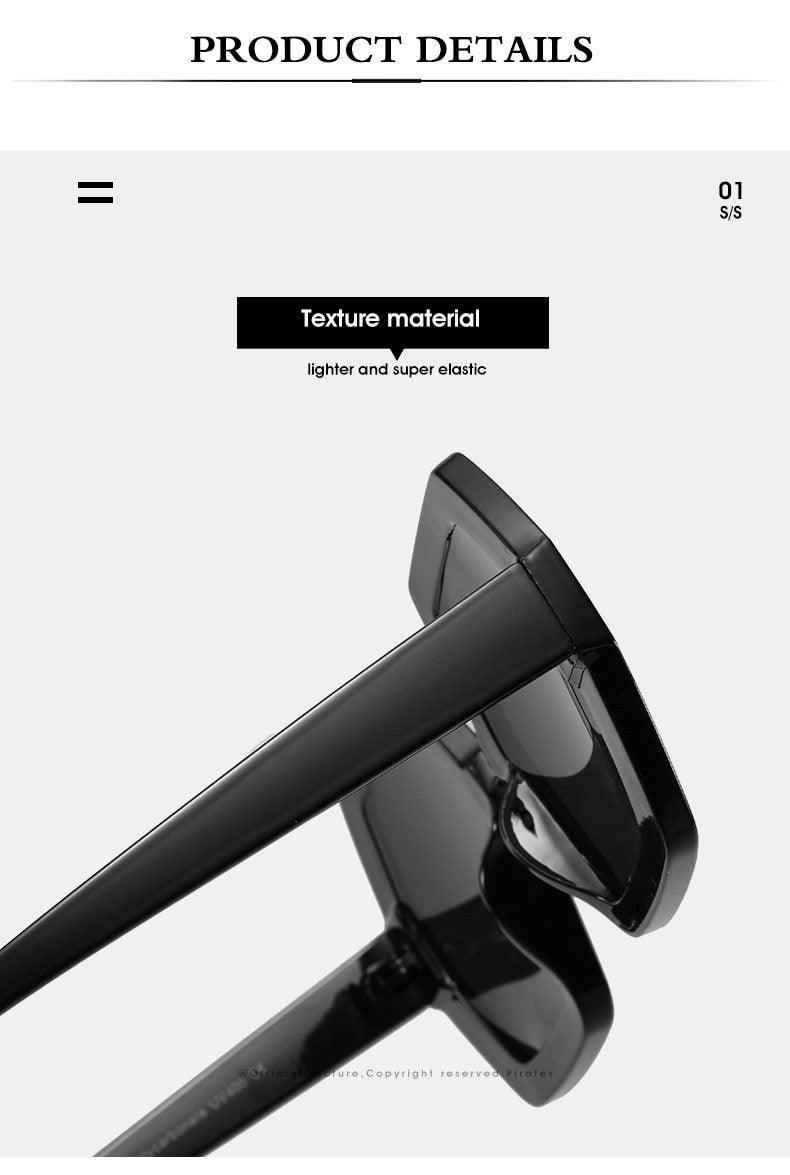 Chain-Detail Square Fashion Sunglasses for Women