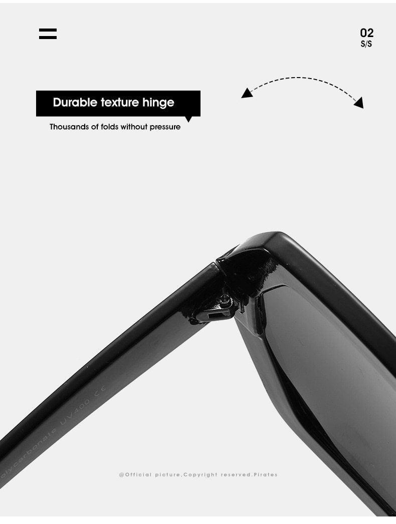 Chain-Detail Square Fashion Sunglasses for Women