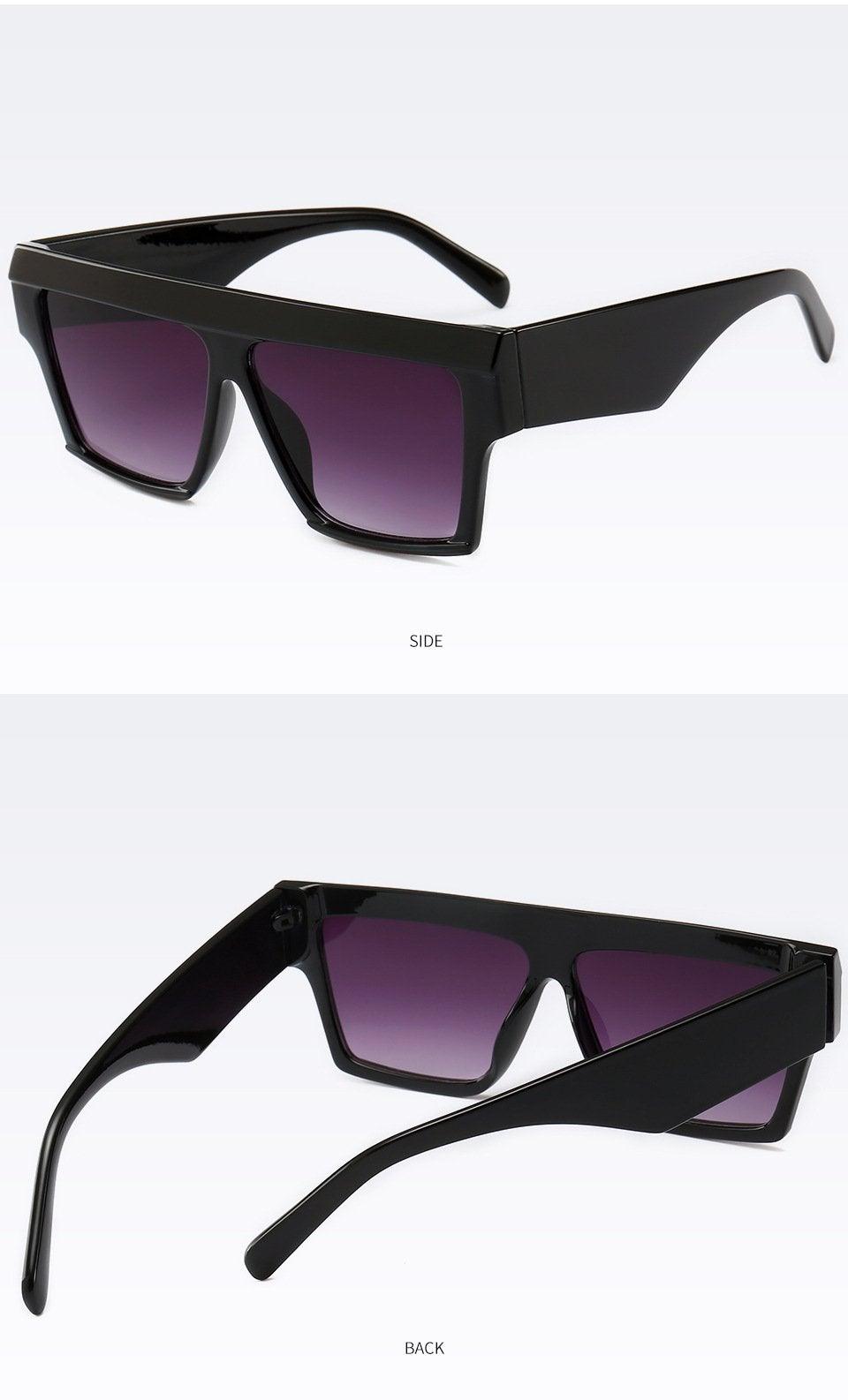 Flat Top Square Sunglasses for Men – Gradient Vintage