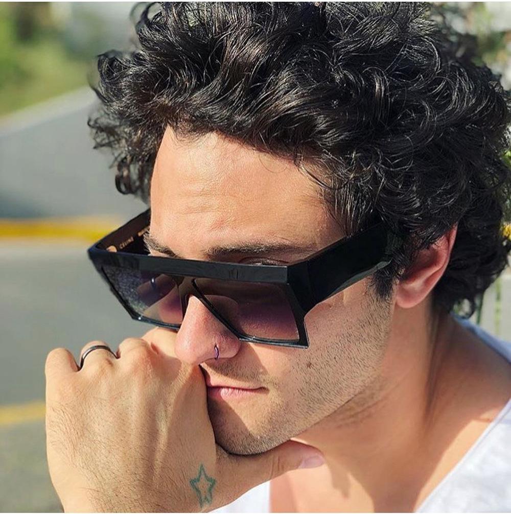 Flat Top Square Sunglasses for Men – Gradient Vintage