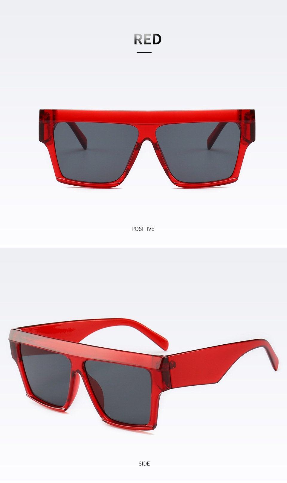 Flat Top Square Sunglasses for Men – Gradient Vintage