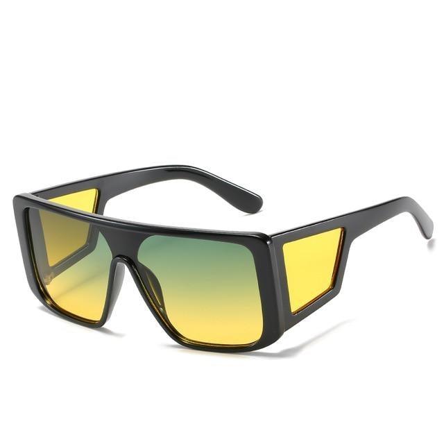 Oversized Flat Top Sunglasses for Women – Colorful Luxury