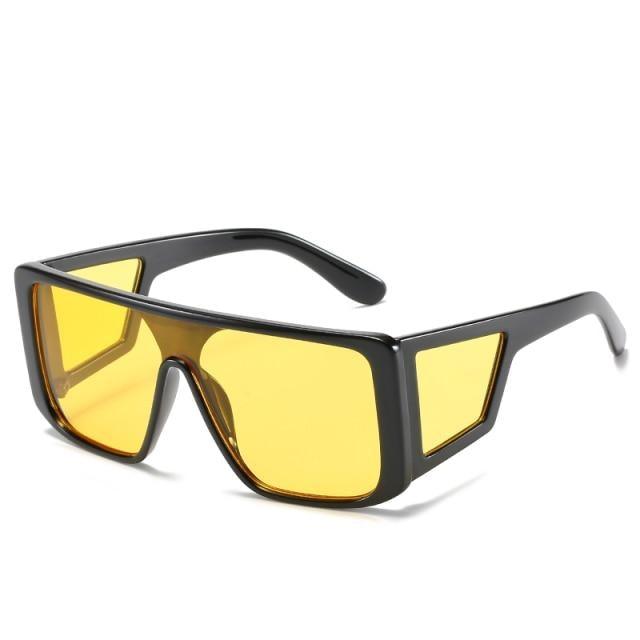 Oversized Flat Top Sunglasses for Women – Colorful Luxury